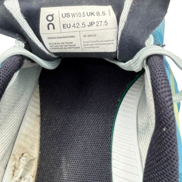 On Cloud Women's Cloud Flow 3.0 Niagara‎ Meadow Running Sneakers Size 10.5 - Picture 12 of 12